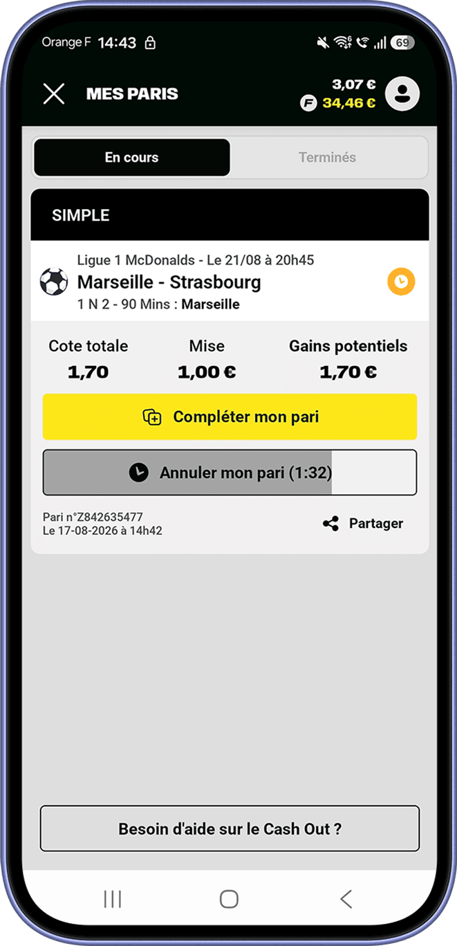 Annule ton Pari Etape 2 Annule ton Pari Etape 2