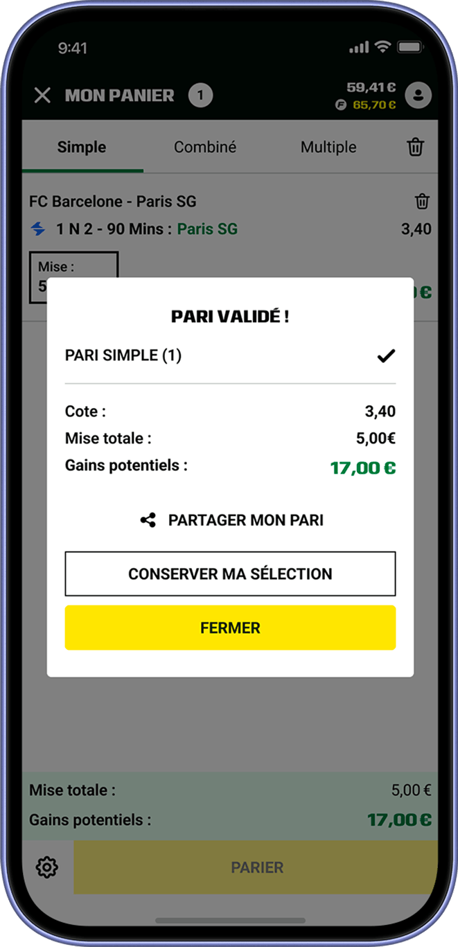 Cash out Etape 2