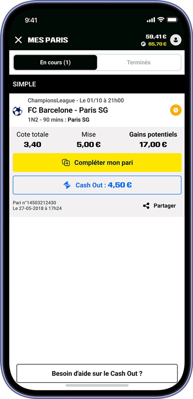 Complete ton Pari Etape 2