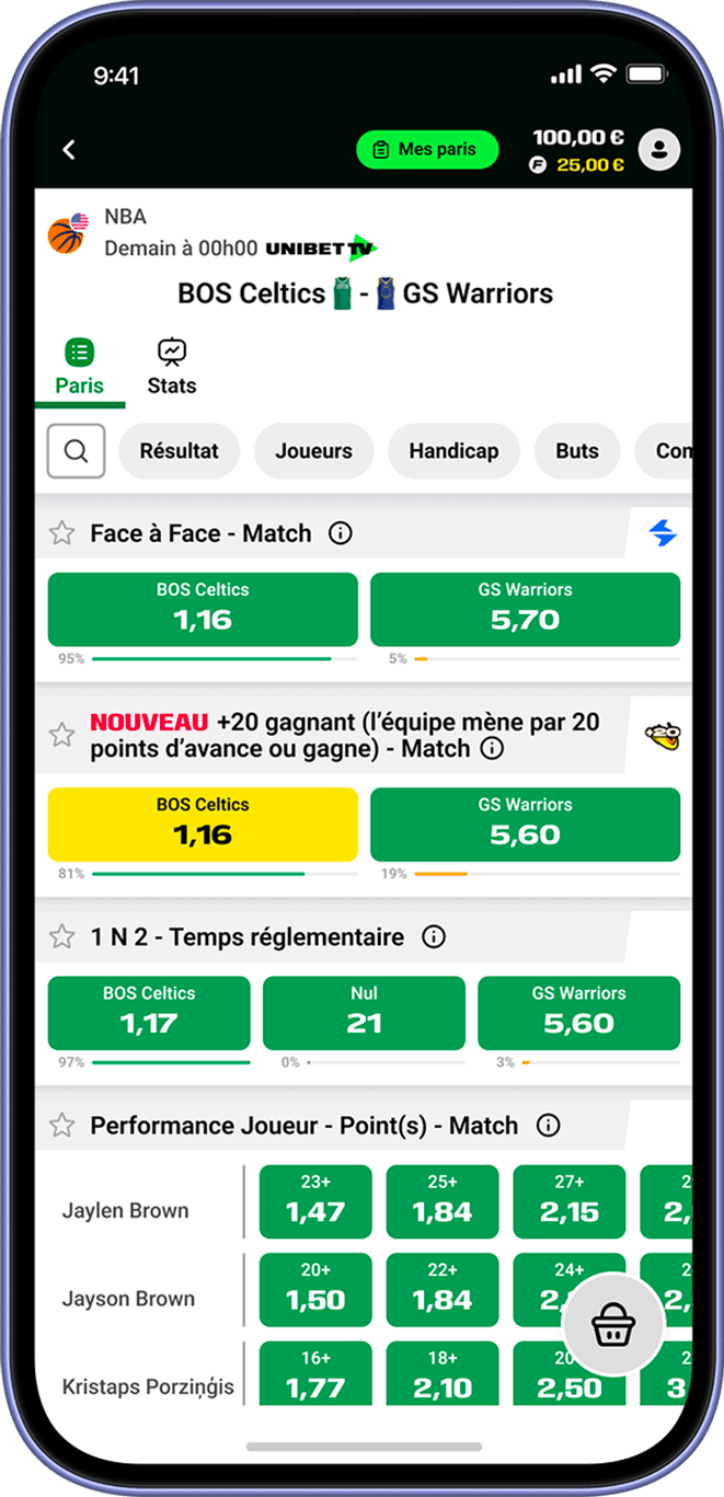 +20 gagnants NBA Etape 2